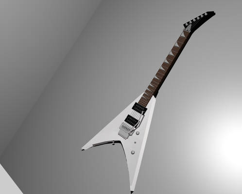 Flying V white black headstock