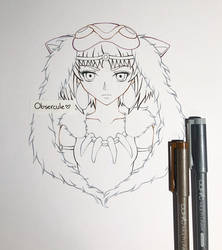 Princess Mononoke ~ lineart