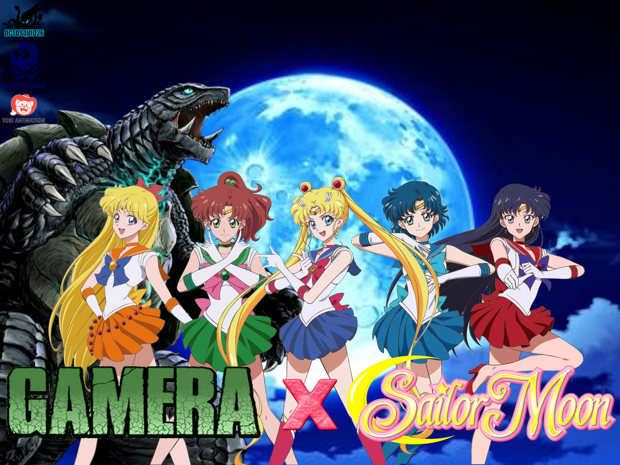 Gamera X Sailor Moon poster