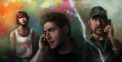 WTF?.. -SPN Xmas ART- Full view recommended