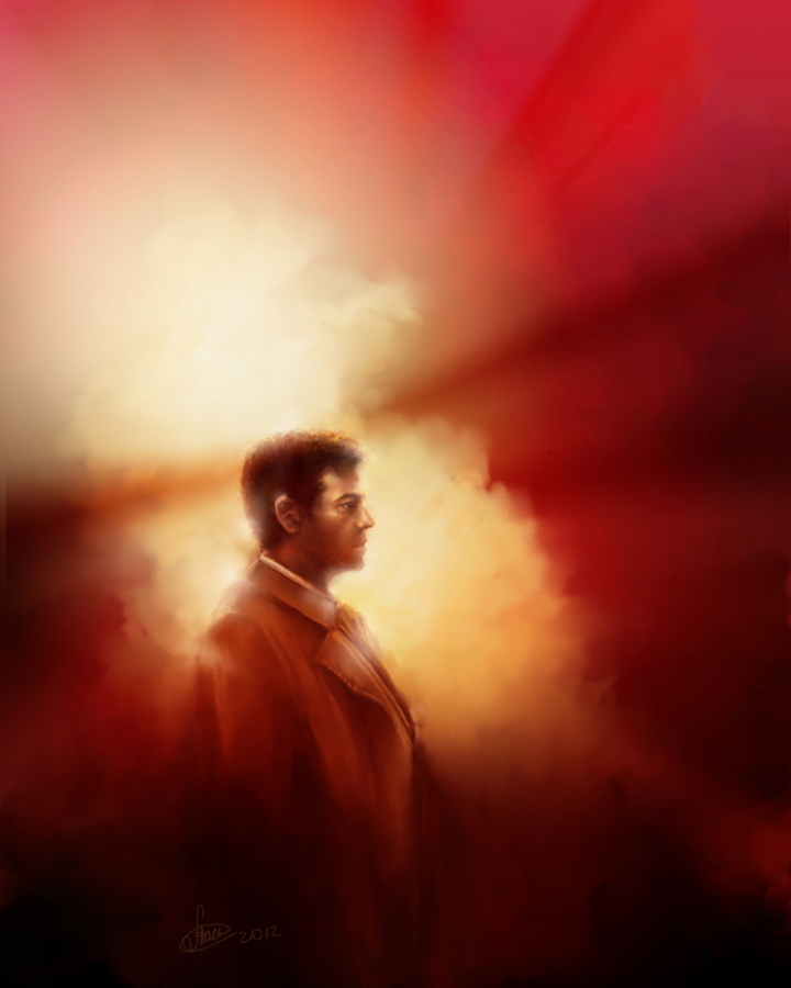 Bloody red -Castiel art-