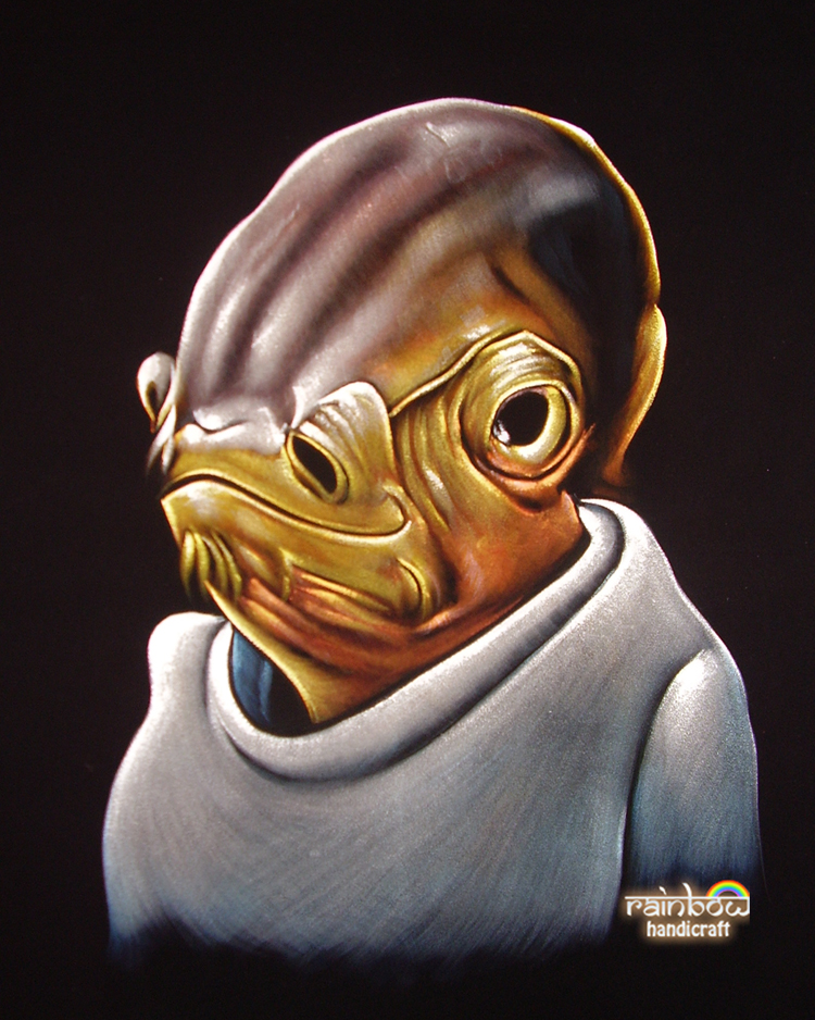 Black velvet painting - Ackbar