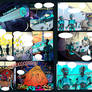 Robots in server space - double comics boards A3