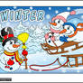 Snowmens on a sled