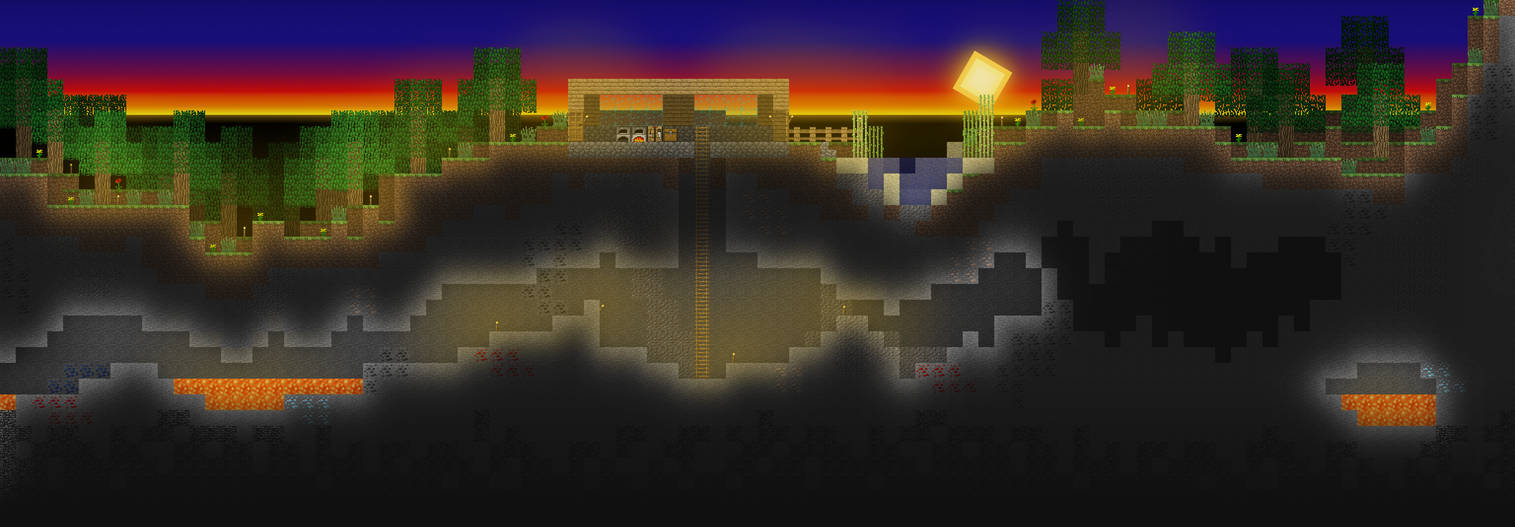 Minecraft Sunset Blocks Minecraft Sunset by FadeDecay on DeviantArt