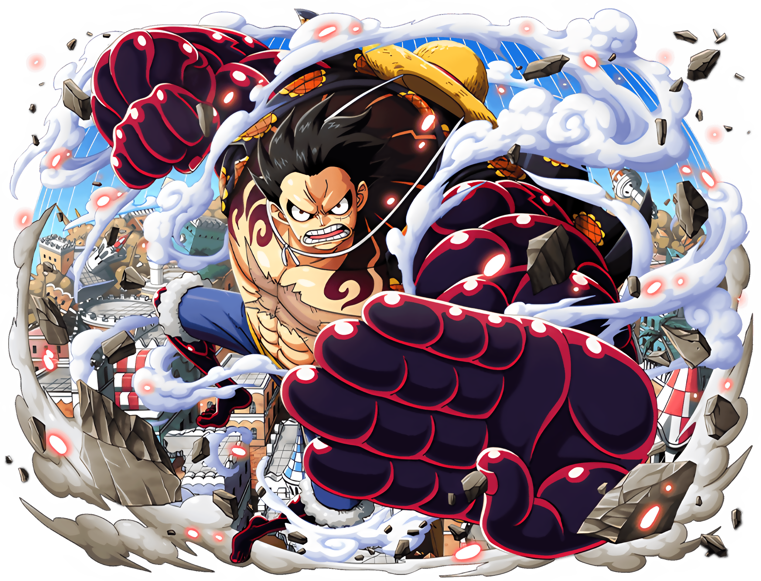 Monkey D. Luffy Gear 4 Bound Man by bodskih on DeviantArt