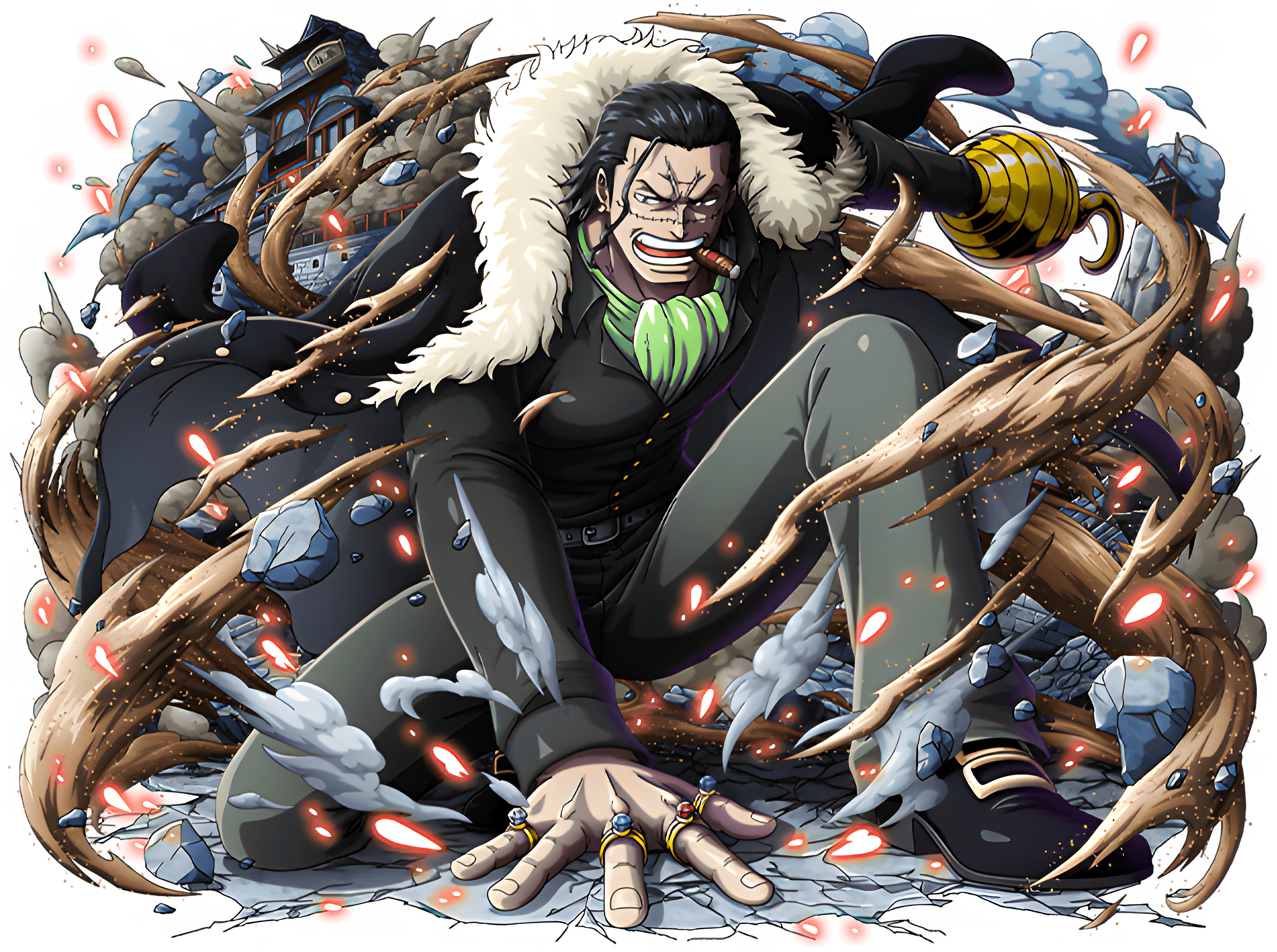 One piece 1058 - Crocodile cobrando deuda a buggy by Jonyis1 on DeviantArt