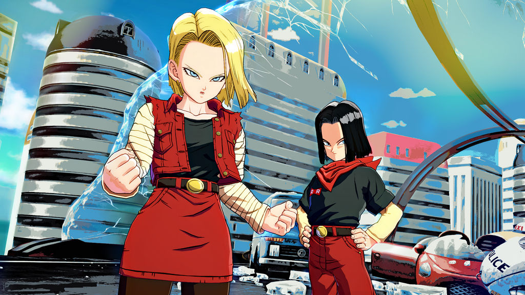 android 18 and android 17 dragon ball fighterz by bodskih on deviantart