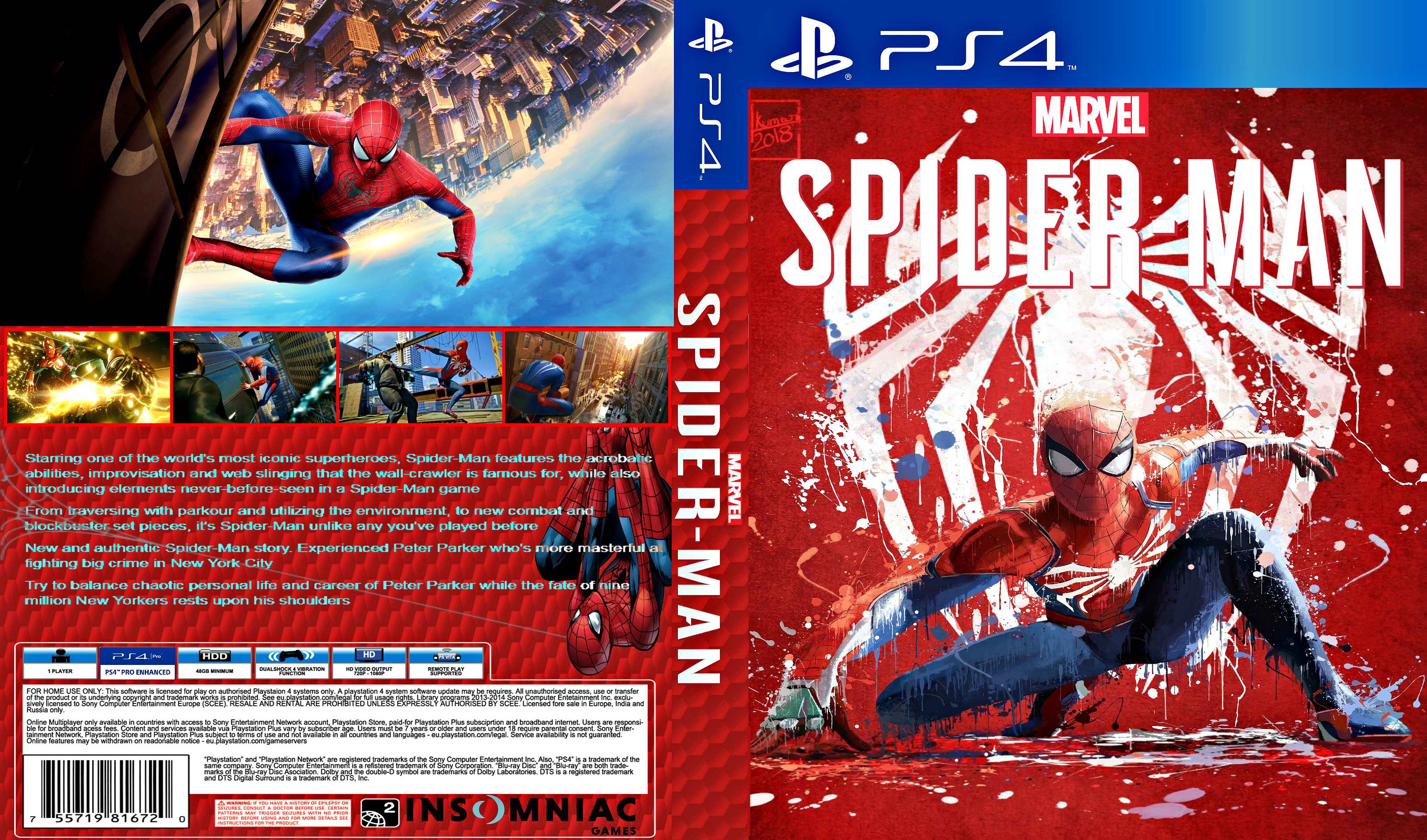 Spider man online ps4 case