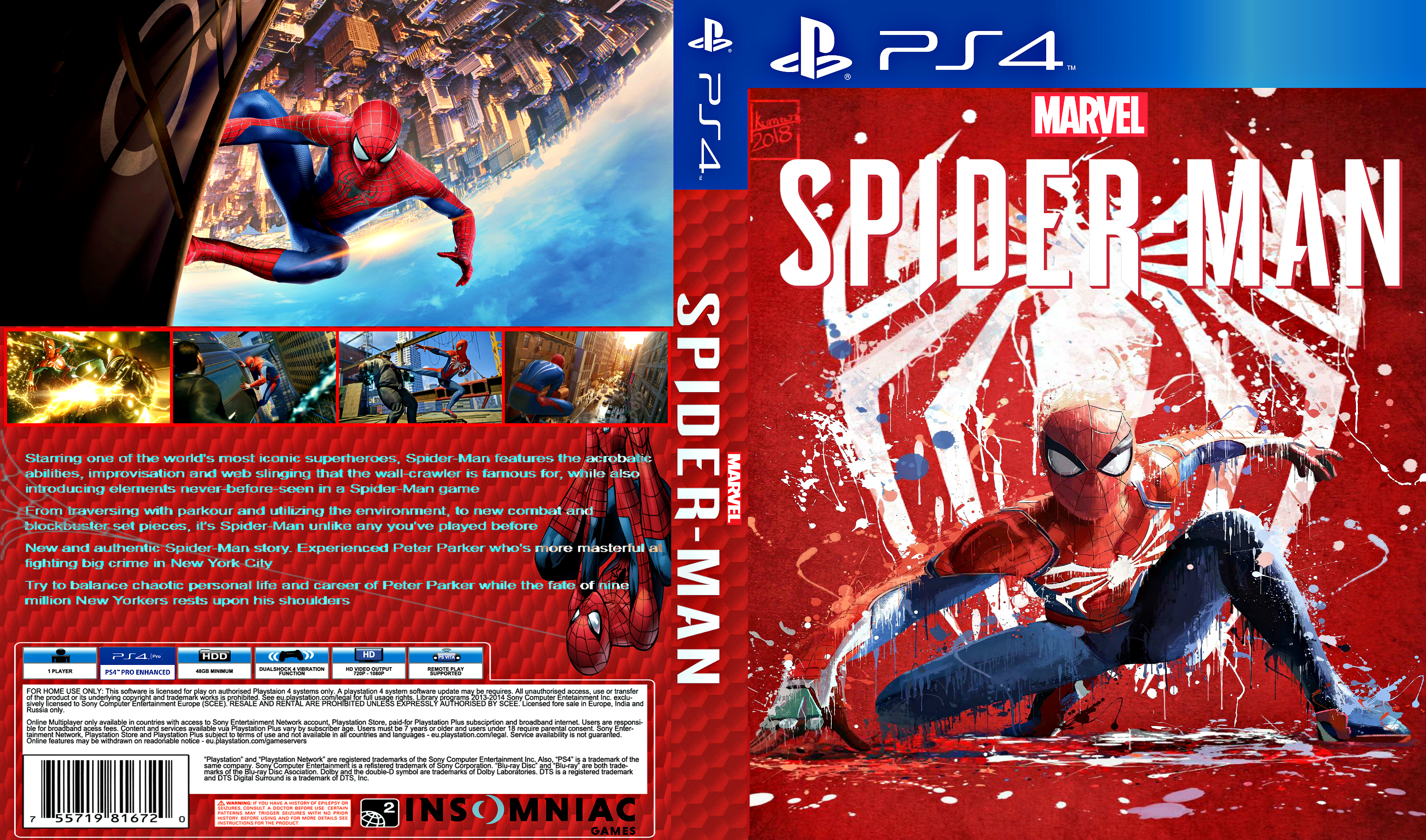 Marvel's Spider-Man 2 - fanmade PS4 box art by gokyr586 on DeviantArt