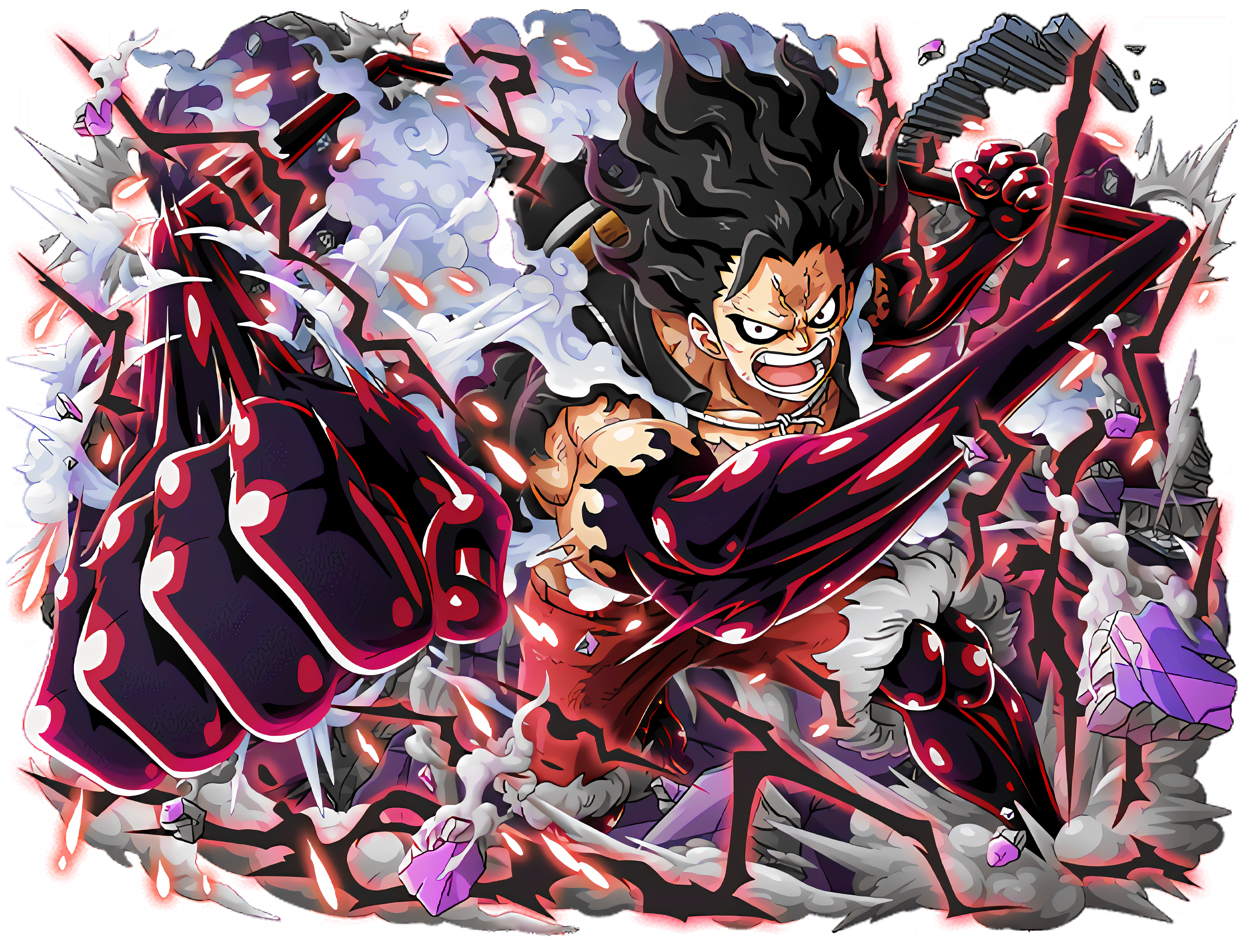 One Piece Monkey D Luffy Gear 4th - Snakeman | Art Print