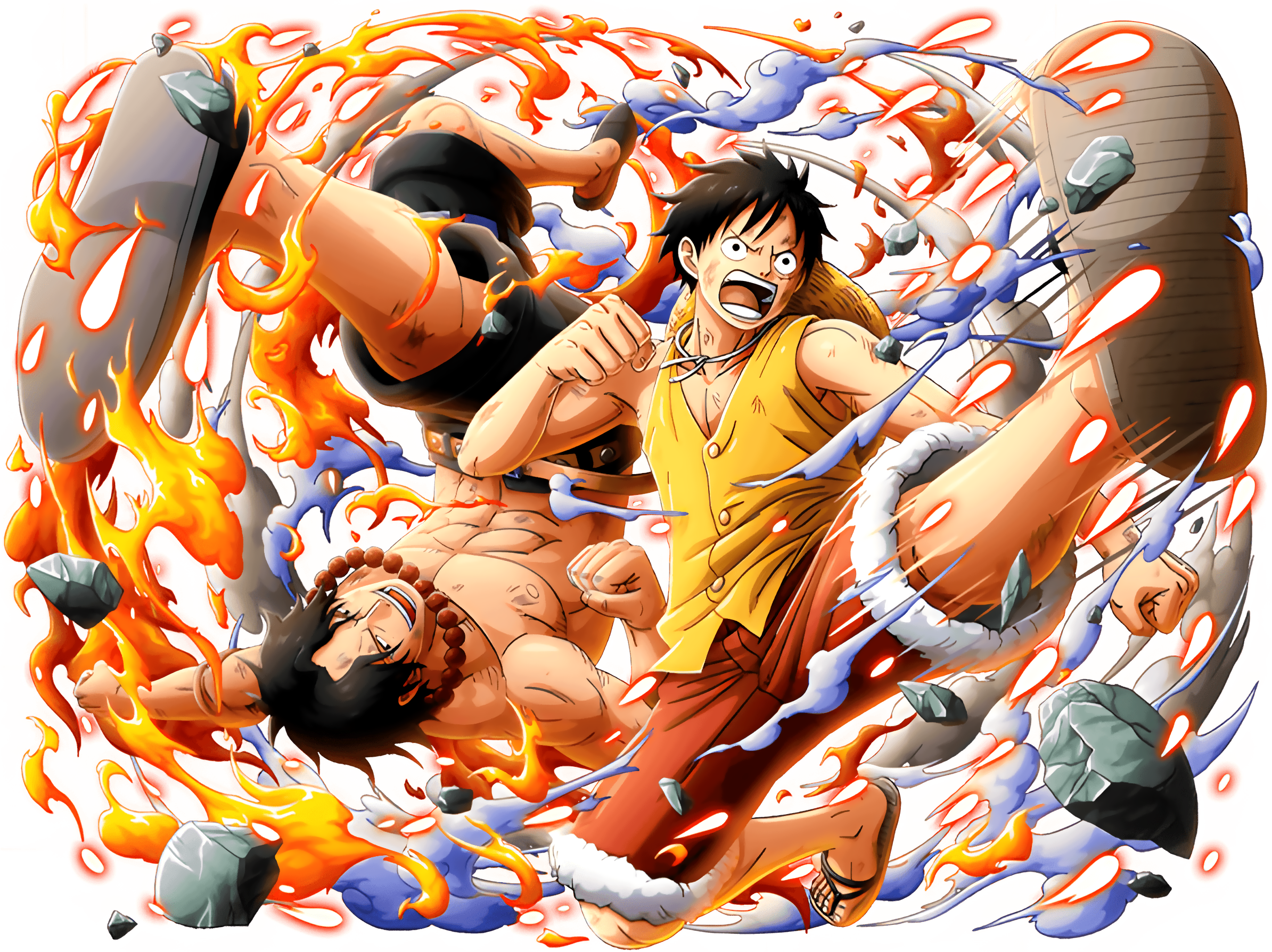 Ace and Luffy png