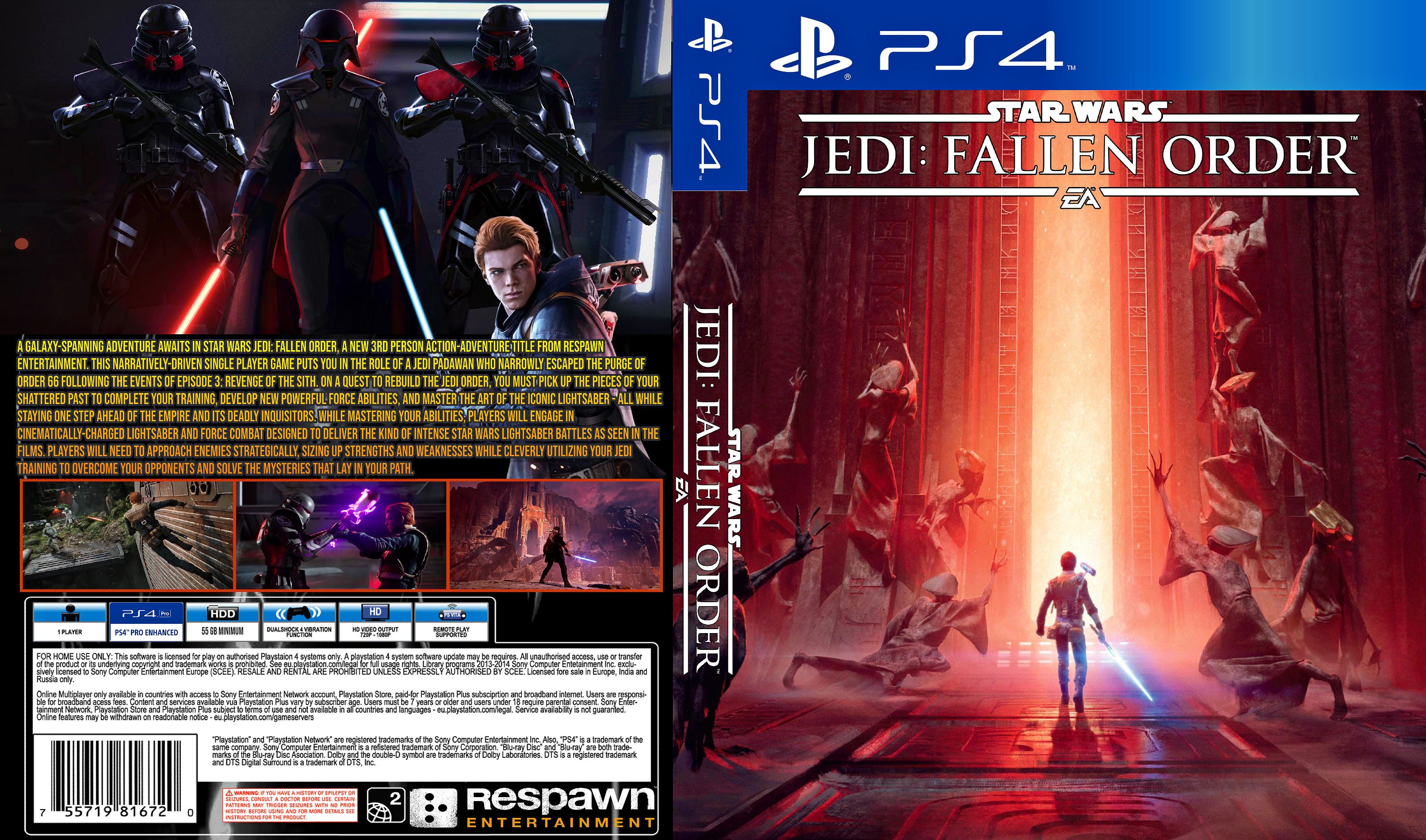 catalogar omitir colgar Jedi Fallen Order PS4 Cover Art by bodskih on DeviantArt