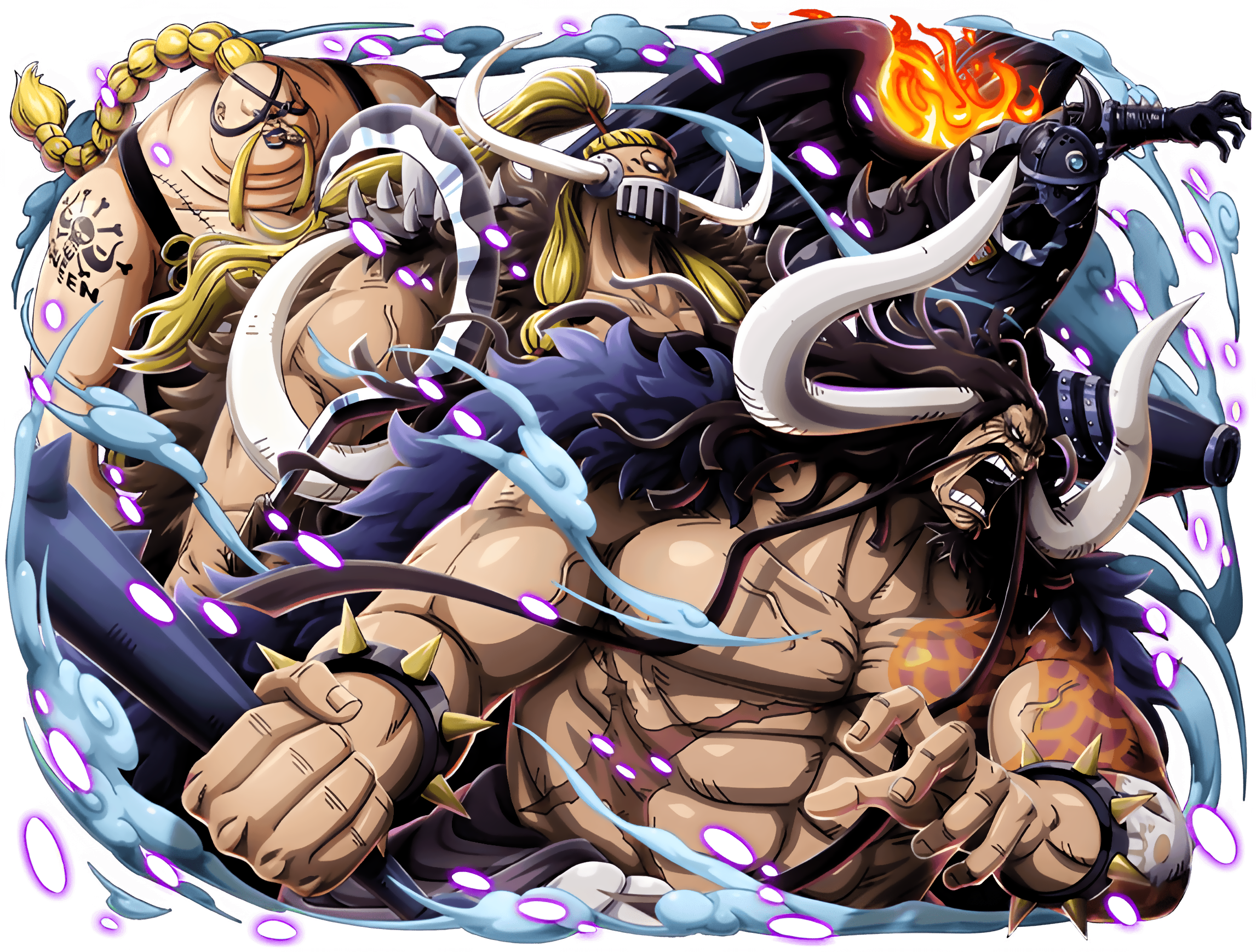 Beast Pirate Kaido, King, Queen, Jack One Piece | Sticker