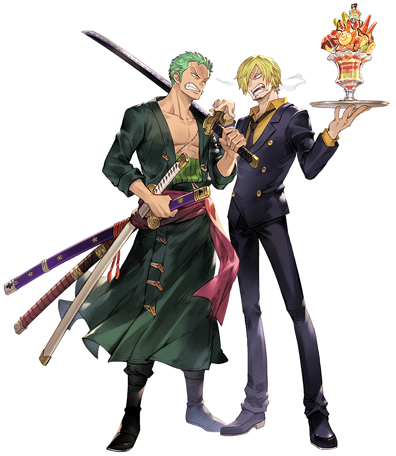 Zoro and Sanji by bodskih on DeviantArt