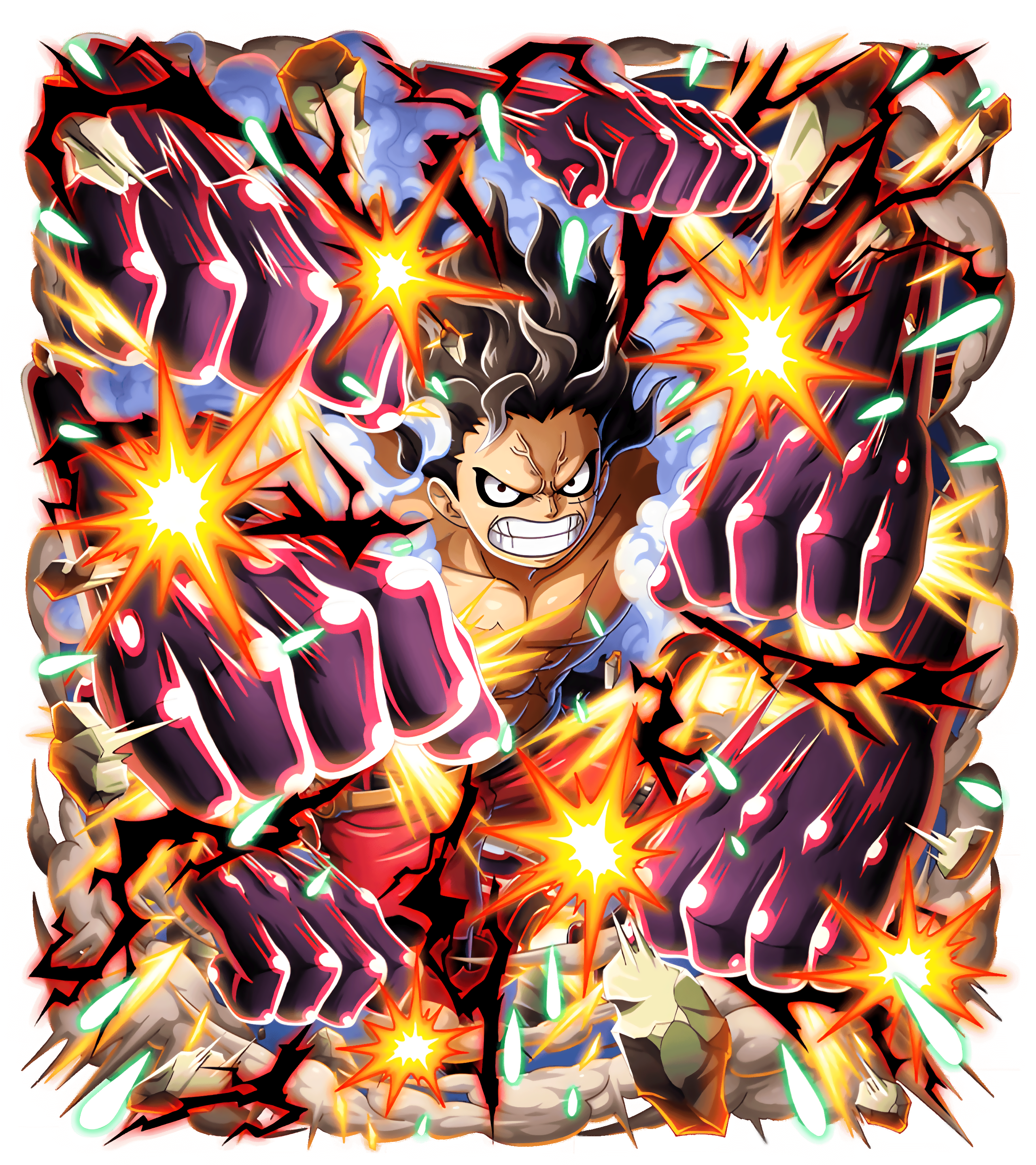 Luffy Gear 4 Snake Man PNG, One Piece PNG File Digital Download