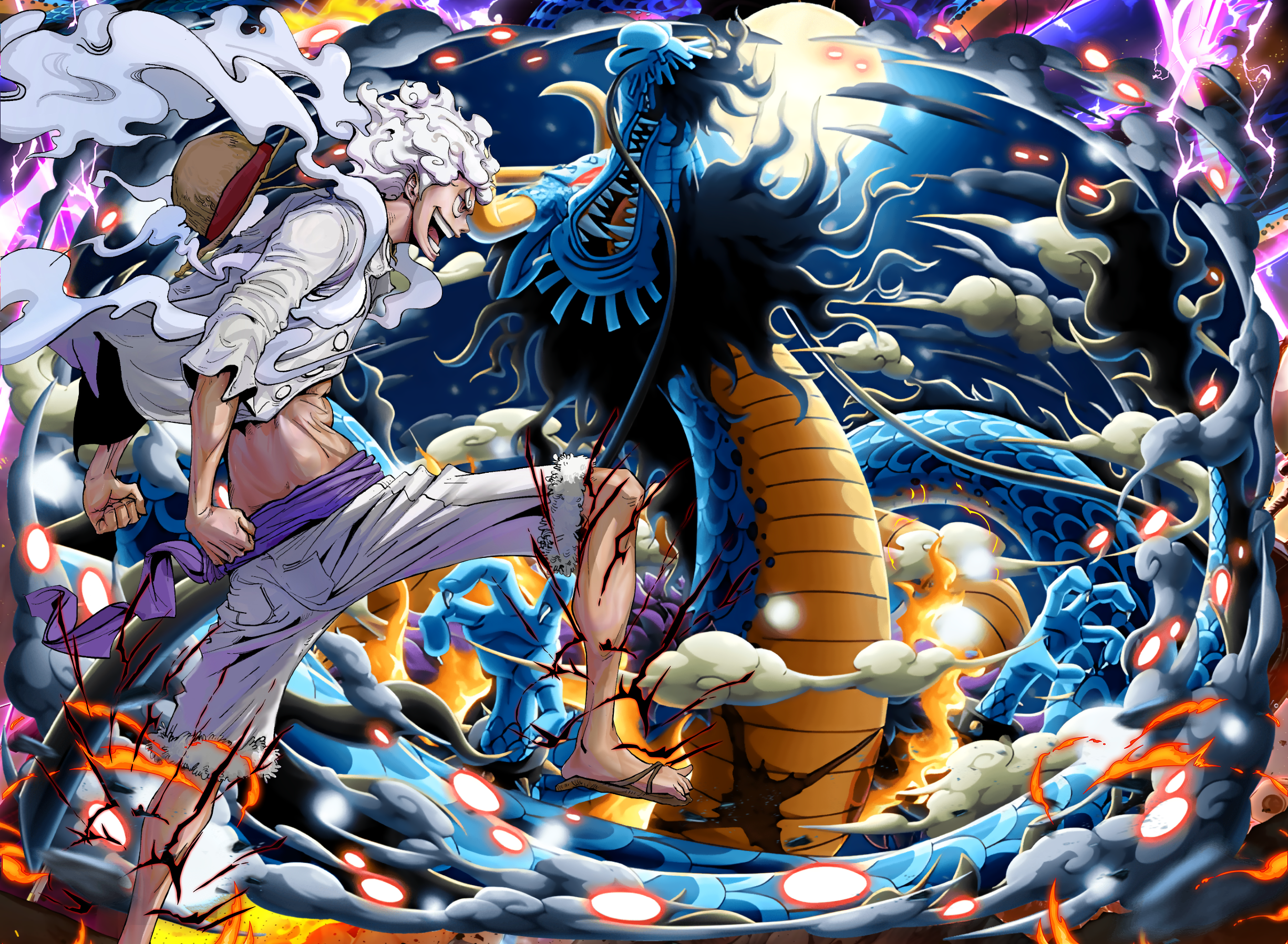 Luffy no Gear Five VS Kaido