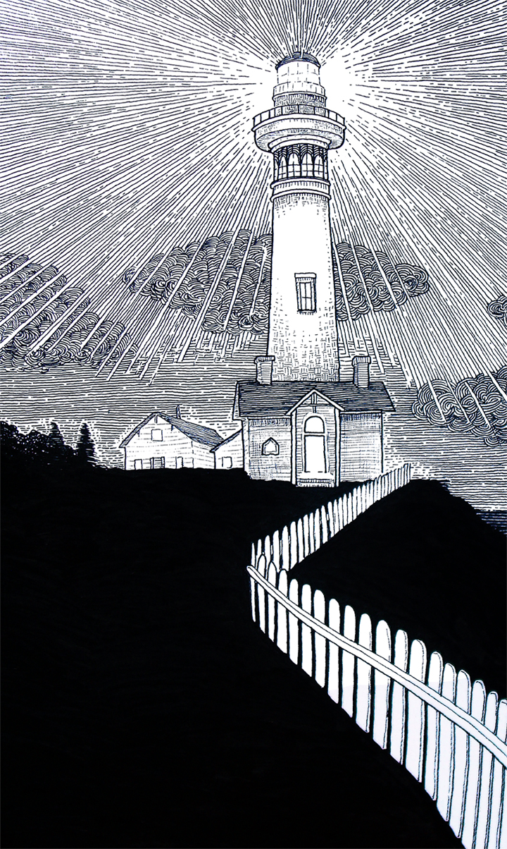 Lighthouse b/w