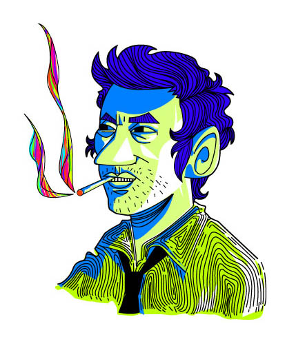 Serge Gainsbourg smoking Gitanes