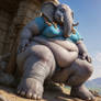 Zelda getting obese as Anthro Elephant