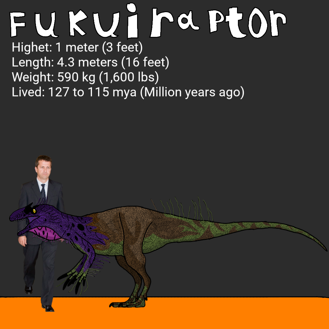 Fukuiraptor size by Macrosaurus1 on DeviantArt