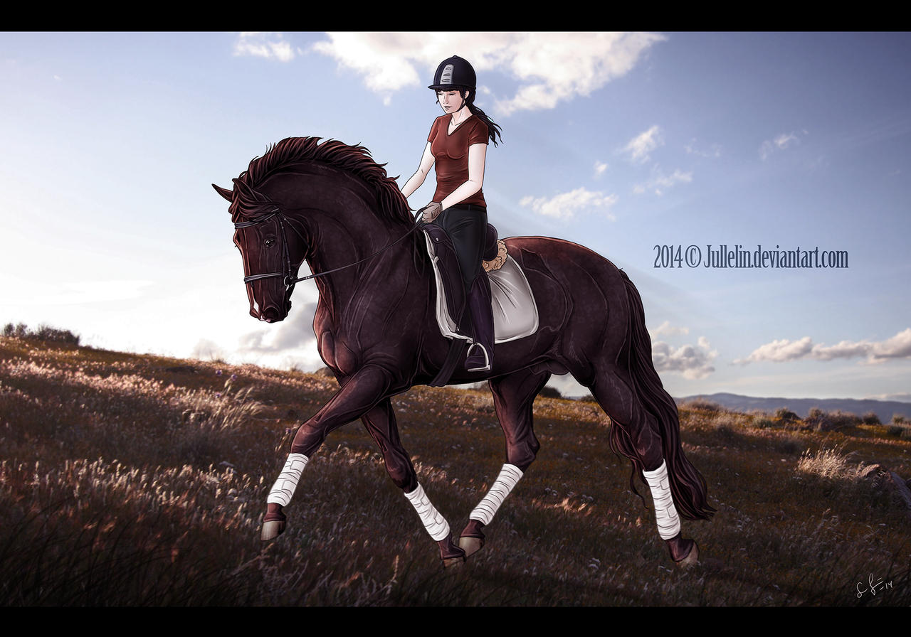 Training in the Sunset by Jullelin
