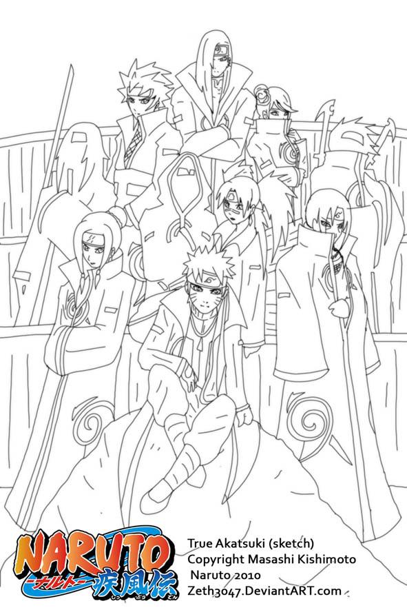 NARUTO oc akatsuki lineart:. by mariazinha-san on DeviantArt