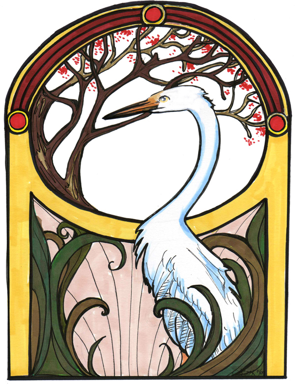 Egret of winter