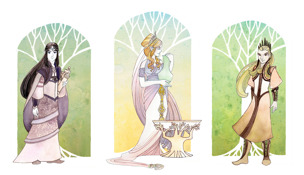 Three Elven Rulers of Middle Earth by dancingheron on DeviantArt