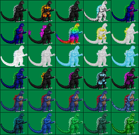 Godzilla Color Pattern Color Of Godzilla