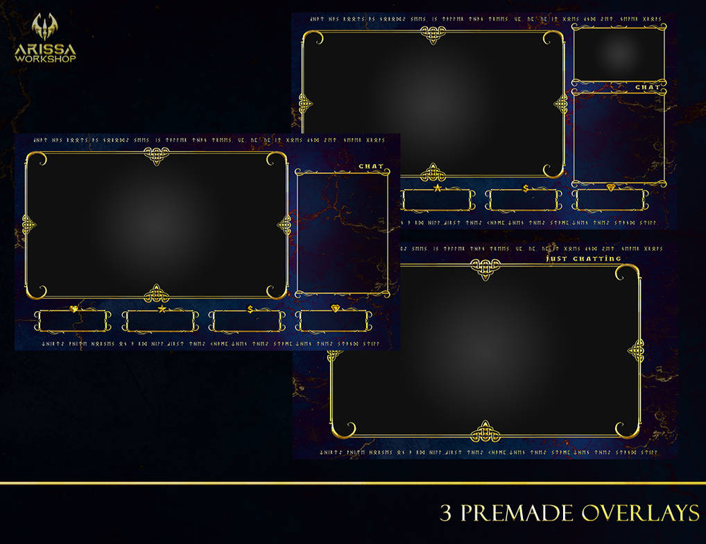 Gold Runes - Overlays - Stream Overlay Package by ArissaVision on ...