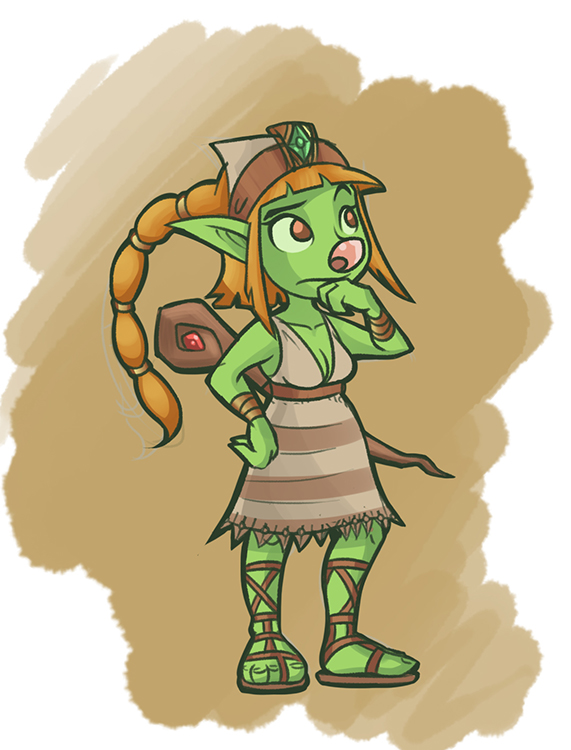 Cthia the Goblin Shaman by RealBigNUKE