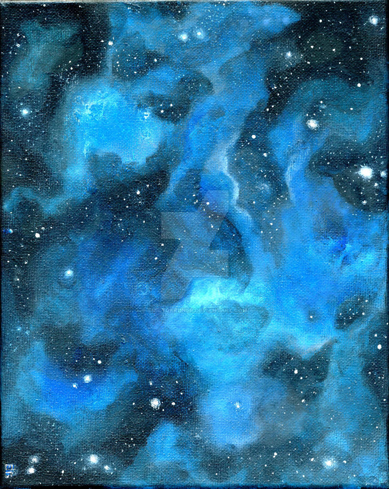 Blue Galaxy Painting By EmilyGardner On DeviantArt blue-galaxy-painting-by-emilygardner-on-deviantart