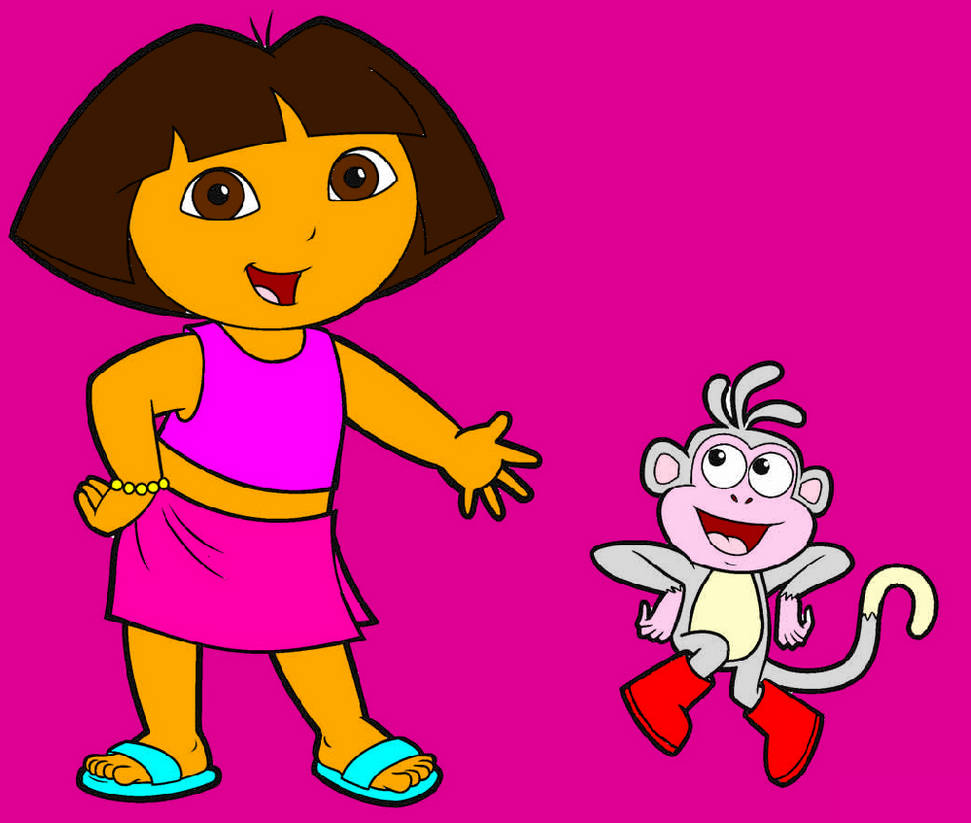 Dora and Boots by drawingliker100 on DeviantArt