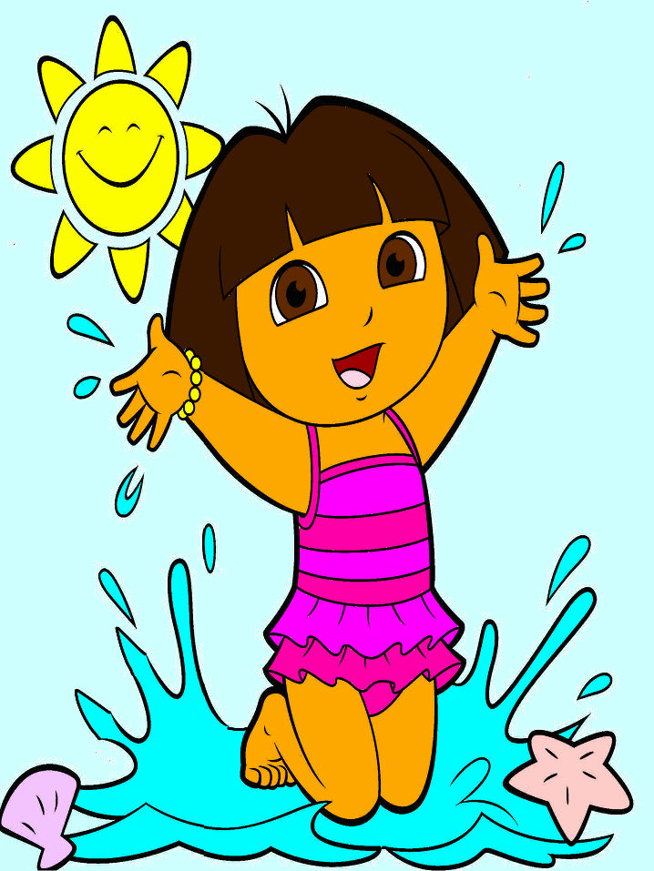 Dora going swimming by drawingliker100 on DeviantArt