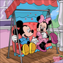 Mickey and Minnie on a Swing