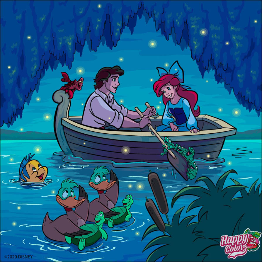Ariel And Eric On A Boat By Drawingliker100 On Deviantart