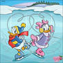 Donald and Daisy on ice