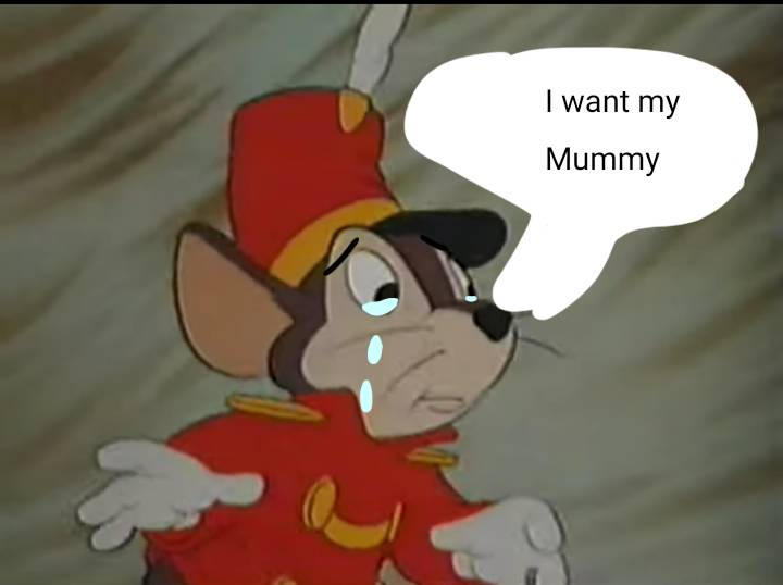 Timothy Q. Mouse crying for his mum by drawingliker100 on DeviantArt