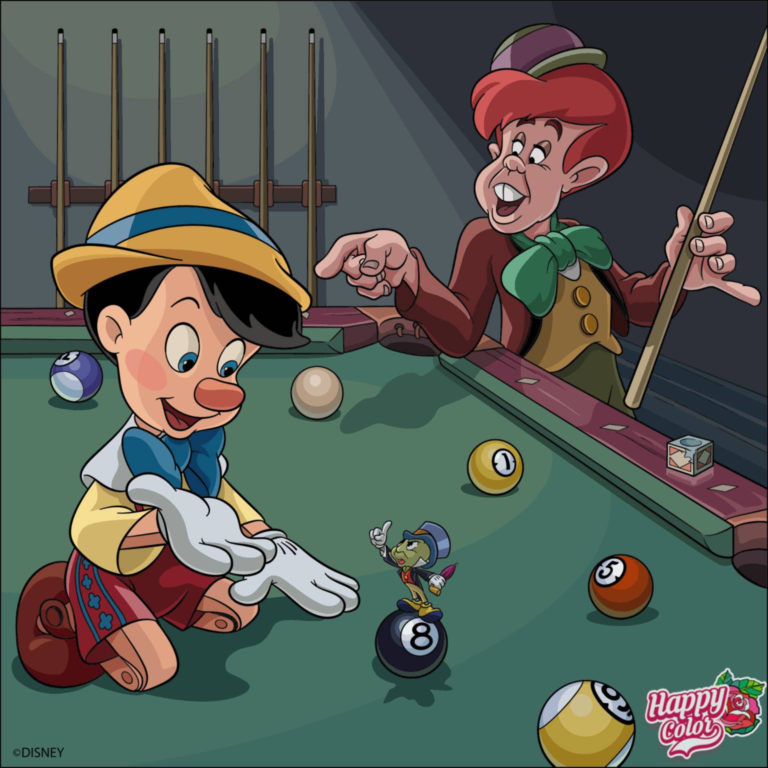 Pinocchio on a pool table by drawingliker100 on DeviantArt