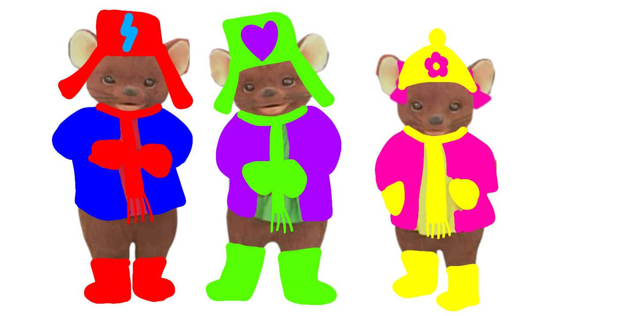 Squeak! Trio in Winter Time by drawingliker100 on DeviantArt