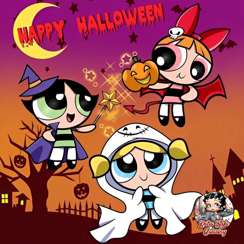 Powerpuff Halloween by drawingliker100 on DeviantArt