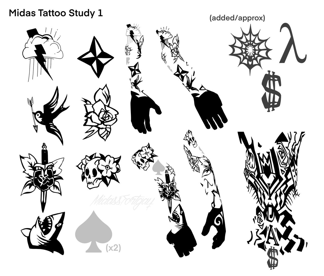 Midas Tattoo Study (1) by MidassFortgay on DeviantArt