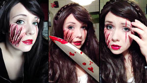 Red Riding Hood Werewolf Hunter Make up Collage