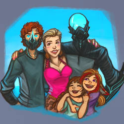Skyborn - Family Portrait sketch