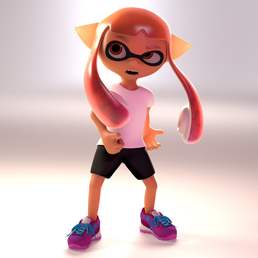 Splatoon Fanart - Inkling 3D WIP by Chromalious on DeviantArt
