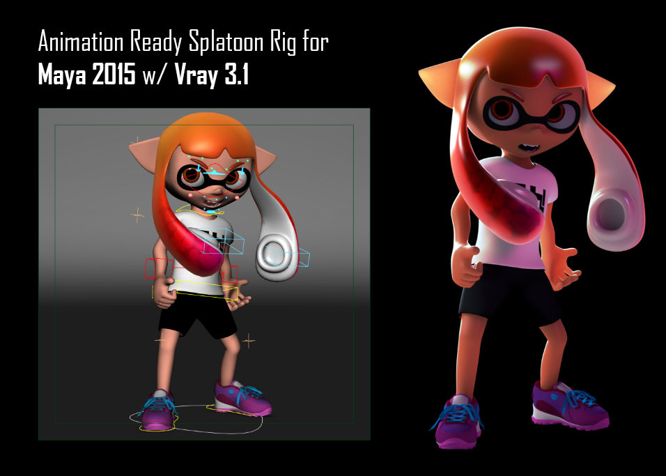 Splatoon Inkling Rig for Maya 2015 (WIP) by Chromalious on DeviantArt