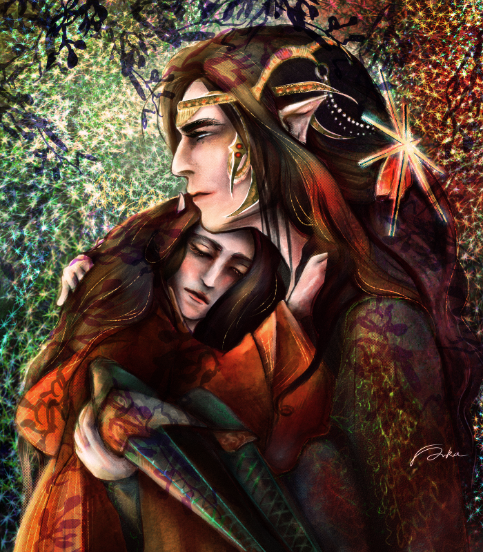 Feanor and young Curufin by Dalandel