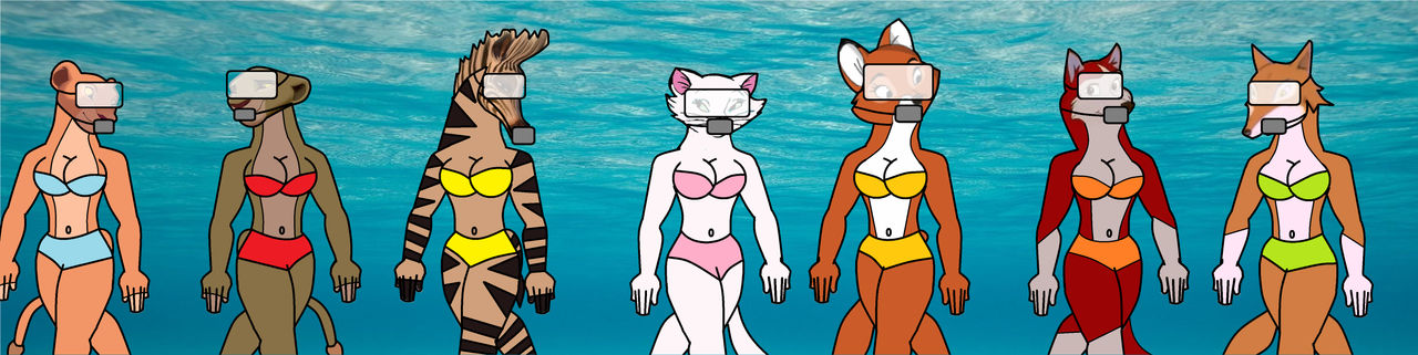Animal Gals Swimming by raziceage on DeviantArt Animal Gals Swimming by raziceage on DeviantArt