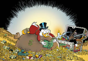 Scrooge McDuck with his memories